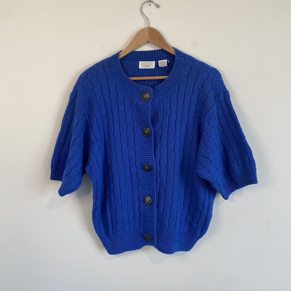 Blue Cable Knit Women's Sweater